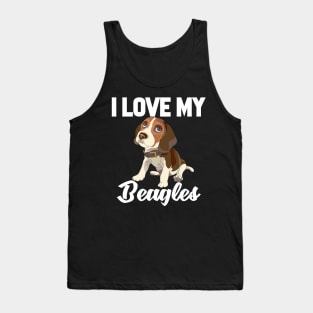 I Love My Beagles Tank Top